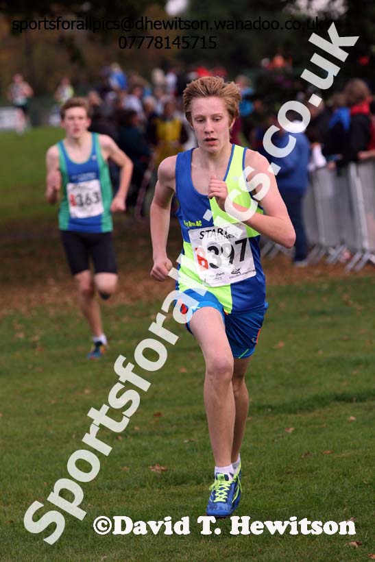 Boys under-15s Northern Cross Country Relays, Graves Park, Sheffield. Photo: David T. Hewitson/Sports for All Pics